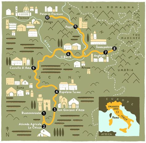 Tuscany Map, Italy Trip Planning, Perfect Honeymoon, Road Trip Map, Travel Wishes, Tuscany Travel, Summer Europe, Italy Itinerary, Italy Map