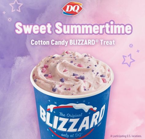 Cotton Candy Glitter Drink, Cotton Candy Blizzard, Pink And Blue Cotton Candy Aesthetic, Cotton Candy Accessories, Cotton Candy Drinks, Cotton Candy Products, Soda Floats, Candy Drinks, Cream Soda