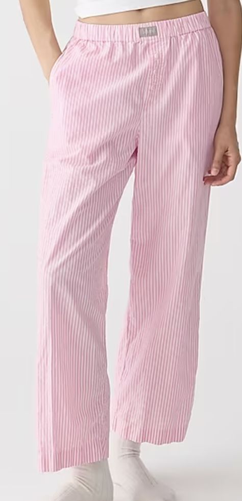 womens striped pink white pajama pant Pink Striped Pajamas, Pink Pinstripe Pants, Pink Striped Pants, White Striped Pants Outfit, Pajama Pants Outfit, Pink Pj Pants, Girly Closet, Pink Linen Pants, 19th Bday