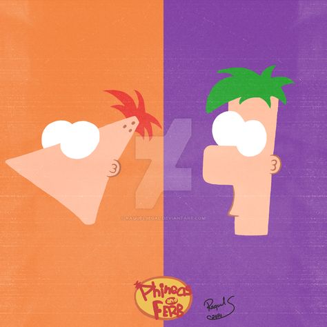 Phineas and Ferb - Minimal by raquelsegal on DeviantArt Planner Pictures, Disney Stickers Printables, Phineas E Ferb, Disney Canvas Art, Disney Canvas, Prismacolor Art, Disney Paintings, Collage Painting, Cute Canvas Paintings