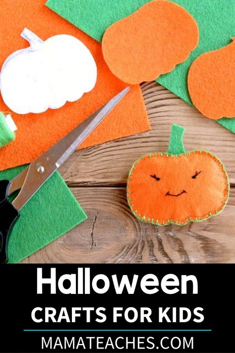 Halloween Crafts for Kids - That Kids' Craft Site Easy Fun Halloween Crafts, Halloween Crafts For Teens, Fun Easy Halloween Crafts, Unique Halloween Crafts, Diy Halloween Crafts, Candy Corn Crafts, Mom Series, Halloween Art Projects, Teen Halloween