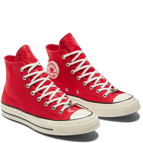 Converse Chuck 70 High 'Year Of The Rabbit' Men's 9 = Women's 11 /A05266c Red/ Vintage White/ Black Price Won't Be Discussed In The Comments Section Smoke And Pet Free Environment Nora Universe, Red And Blue Converse, Chucks Shoes, Converse X Jw Anderson, White Leather Sneakers Men, Brown Converse, Red Chucks, Black Chuck Taylors, Black Chucks