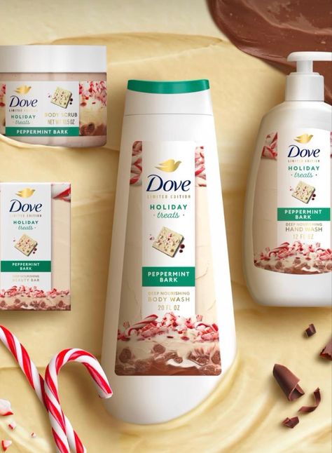 Peppermint Treats, Liquid Body Wash, Bath Stuff, Dove Body Wash, Peppermint Bark, Hygiene Products, Holiday Scents, Body Bars, Bath And Body Care