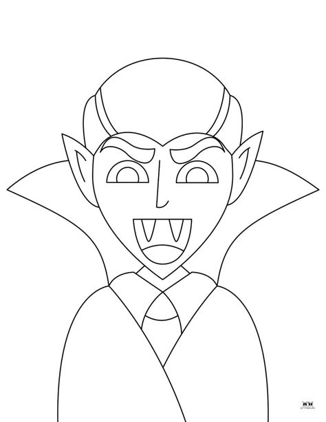 Print from 26 unique vampire coloring pages and outlines for some spooky, but not too spooky, Halloween fun for the little ones. 100% FREE! Vampire Printables, Vampire Coloring Pages, Vampire Vector Art, Spooky Cute Coloring Pages, Vampire Coloring Pages For Adults, Little Spooky Coloring Book, Halloween Coloring Pages, Halloween Deco, Halloween Coloring