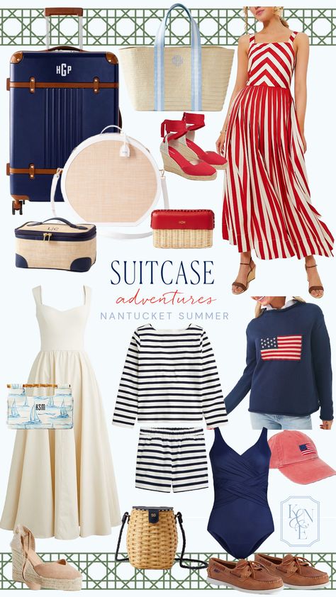 What to Pack for Nantucket Summer Nantucket Outfit Summer Dresses, England Vacation Outfits, Nantucket Aesthetic Outfits, Maine Fashion Summer, Outfits Martha’s Vineyard, Nantucket Outfit Summer, New England Summer Style, New England Summer Outfits, Nantucket Fashion