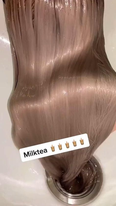 Milktea Brown Hair Color, Highlights Korean, Beige Hair, Korean Hair Color, Hair Tips Video, Beautiful Hair Color, Blonde Hair Inspiration, Pretty Hair Color, Instagram Style