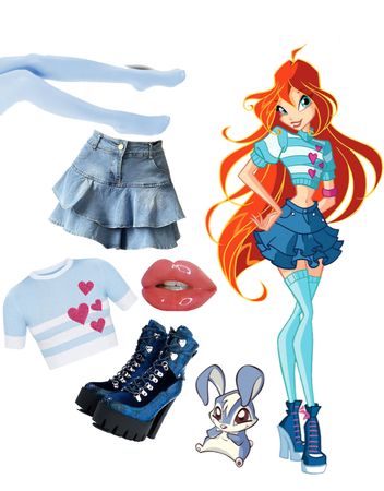 Bloom Winx Club Inspired Outfits, Bloom Outfit Ideas, Bloom Winx Outfits, Winx Bloom Costume, Winx Bloom Outfits, Bloom Halloween Costume, Bloom Winx Club Outfits, Winx Club Bloom Outfits, Bloom Winx Club Costume