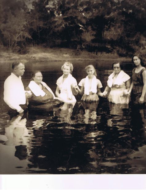 old time photos | Old Time Baptism (women, Georgia) - - City-Data Forum Southern Gothic Farm Aesthetic, Creepy Easter, Gothic Americana, Savannah Georgia River Street, Georgia Gothic, Vintage Baptism, Southern Georgia, Southern Baptist Church, Appalachian People