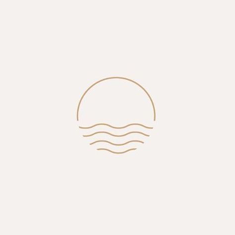 Wave icon , #design #logomark #icon Delicate Ocean Tattoos For Women, Brand Icon Design, Wave Icon, Waves Icon, Illustration Tutorial, Elegant Logo Design, Tattoo Simple, Abstract Shape, Boutique Logo