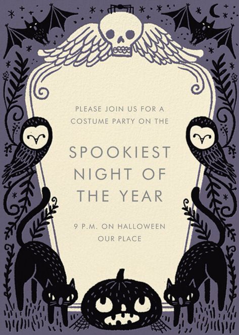 Headstone | Send online instantly | RSVP tracking Halloween Headstone, Halloween Invitation Card, Halloween Invitaciones, Spooky Dinner, Halloween Movie Night, Halloween Invitation, Halloween Party Diy, Halloween Illustration, Halloween Poster