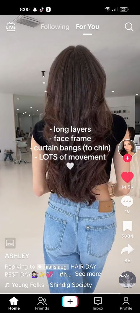 Medium Long Layered Haircuts, Long Layers With Bangs, Sleek Short Hair, Long Layered Bob, Haircuts For Long Hair With Layers, Black Hair Balayage, Hair Braid Videos, Long Layered Haircuts, Hair Appointment