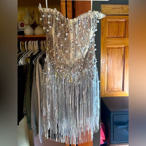 Strapless, Brand New Mini Dress. Perfect For A Bachelorette Trip! 20s Womens Fashion 1920s Evening Dresses, Bride After Party Dress, 1920s Party Outfit, Bachelorette Party Dresses, Plus Size Flapper Dress, 1920s Outfit, Bride Reception Dress, Burlesque Dress, Boho Mermaid