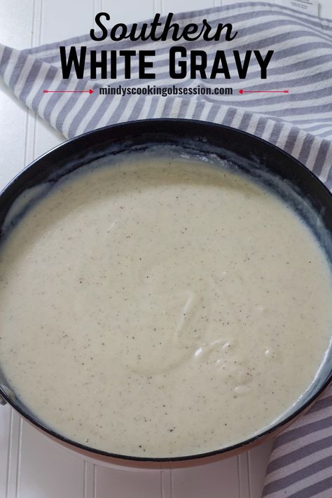 Milk Gravy Recipe Country, Best White Gravy Recipe, White Country Gravy Recipe, White Country Gravy, Home Made Gravy, Biscuit Gravy, Country Gravy Recipe, White Gravy Recipe, Giblet Gravy