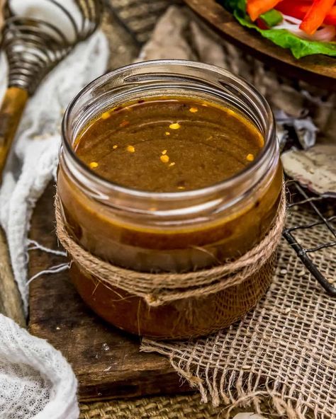 Asian Dressing Recipe, Sweet Chili Dressing, Chili Dressing, Salad Lovers, Oil Free Salad Dressing, Monkey And Me, Monkey And Me Kitchen Adventures, Asian Dressing, Healthy Oil