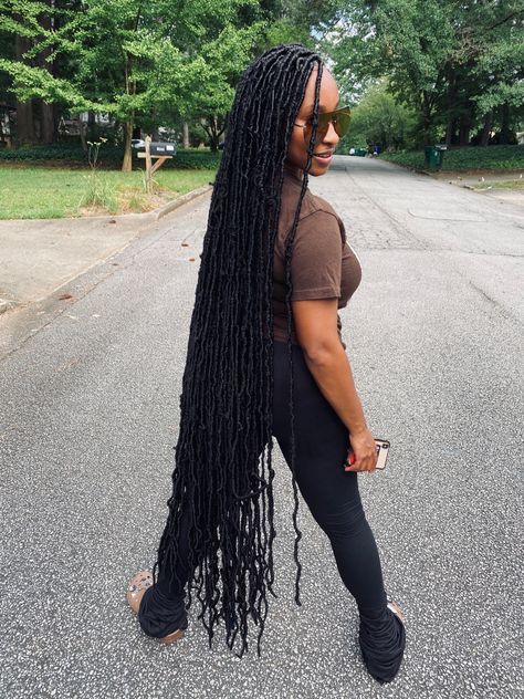 40 Inch Soft Locs, Soft Loca, Curl Locs, Braids Locs, Faux Locks, Soft Locs, Butterfly Locs, Beautiful Black Hair, New Hairstyle