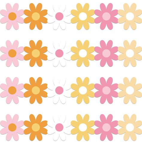 PRICES MAY VARY. Package contents: Boho daisy flower bulletin board border measures approximately 2.36 inches x 12.59 inches (6cm x 32cm), with a total length of 69ft.You can cut it to the size you want according to your different needs. High quality paper material: Back to school classroom decoration is designed with double-sided lamination, which is not easy to break or deform. If you accidentally get it dirty, you just need to wipe it off. Boho style design: Hippie bulletin board decor are bo Earthy Classroom Decor, Nursery School Classroom, Daisy Flower Paper, Flower Bulletin Boards, Groovy Classroom, School Classroom Decor, Bulletin Borders, Back To School Classroom, Groovy Party