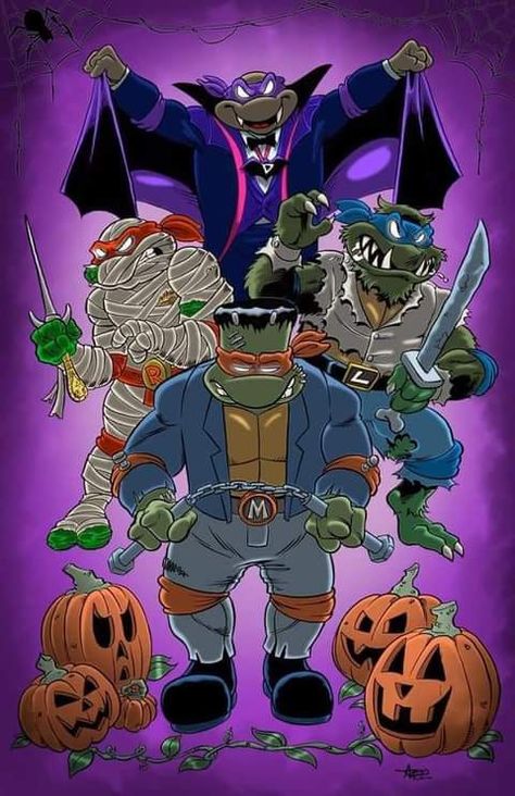 Ninja Turtles Art Draw, Tmnt Halloween, Turtle Day, Tmnt Characters, Marvel Superheroes Art, Rick Y Morty, Tmnt Artwork, Tmnt Art, Ninja Turtles Art