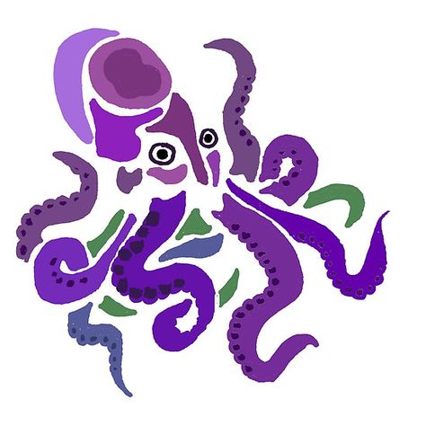 Cool Fun Purple Octopus Art Abstract Abstract Octopus, Purple Octopus, Blue Octopus, Octopus Art, Beach Lovers, Art Shirts, Art Abstract, Art Original, Character Drawing