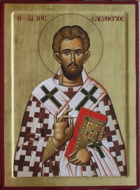 Saint Eleftherios by logIcon on DeviantArt St John Chrysostom, Orthodox Art, Early Church Fathers, John Chrysostom, Eastern Orthodox Church, Eastern Roman, St Basil's, Orthodox Christian Icons, Saint Peter