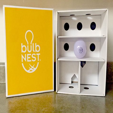 bulbNEST Has Your Light Bulbs Covered (Literally) Light Bulb Storage Ideas, Light Bulb Storage, Chicago House, Spotlight Lighting, Corrugated Board, Buying A New Home, Storage Ideas, Light Bulbs, The Box