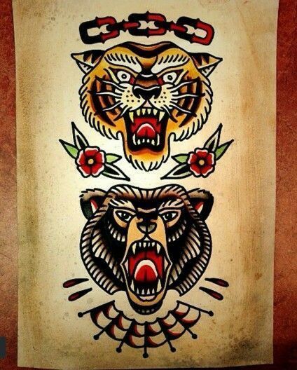 Traditional Bear Tattoo, Old School Sleeve, Tato Tradisional, Bear Tattoo Designs, Traditional Sleeve, Tattoo Old School, Traditional Tattoo Sleeve, Bear Tattoos, Tattoo Traditional