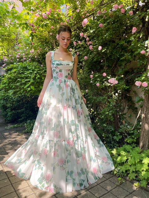 Rose Whispers Belle Gown | Teuta Matoshi Teuta Matoshi Dresses, Matoshi Dress, Belle Gown, Teuta Matoshi, Hot Prom Dress, Frock For Women, Floral Gown, Prom Dress Inspiration, Stunning Gowns