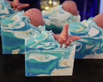 Seashell Soap, Beach Soap, Strawberry Seeds, Protein Conditioner, Rainbow Candle, Strawberry Seed, Clarksville Tn, Palm Kernel Oil, Safflower Oil