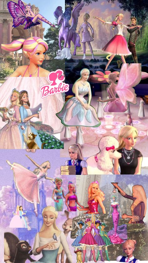 Collage of Old Barbie Movies #barbie #princessandthepauper #mermaidia #mermaidtale #mariposa #princesscharmschool #magicofpegasus Barbie Collage Wallpaper, Barbie Old Movies, Old Movie Aesthetic, Old Movies Aesthetic, Barbie Collage, Old Barbie Movies, Barbie Old, Old Barbie, Cute Barbie