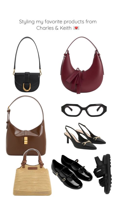 Favorite items from Charles & Keith | Handbags | Totebags | Sandals | Glasses Charles Keith, Tote Bag, Sandals, Handbags