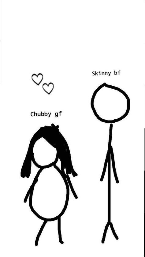 Bf Gf Dynamics Cute, Dynamic Couple Drawing, Bf Gf Pfp, Chubby Girl And Her Boyfriend, Chubby Boyfriend, Chubby Boy Art, Drawing Templates Couple, Dynamic Couple, Ship Dynamics