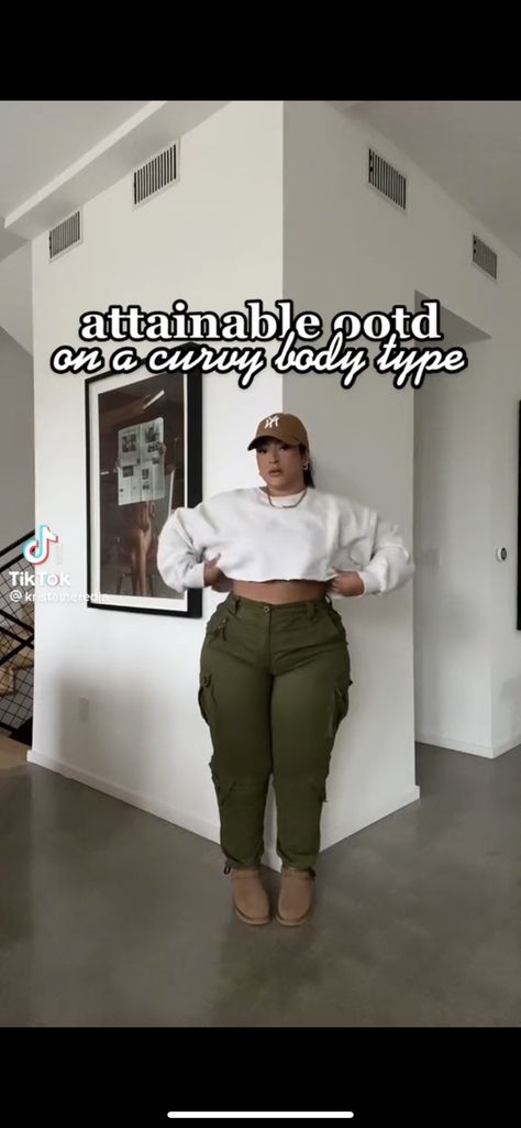 Girl Cargo Pants, Girls Cargo Pants, Plus Size Cargo, Curvy Body Types, Plus Size Fashion Tips, Curvy Fashionista, Cargo Pants Outfit, Military Army, Work Pants