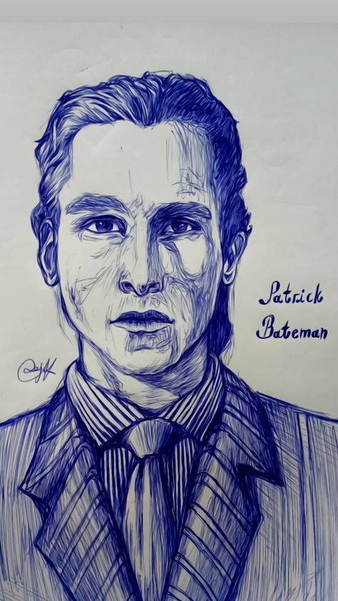 I'm Patrick Bateman #Sigma#Toxic Patrick Bateman Cartoon, Patrick Bateman Drawing Sketch, Patrick Bateman Sketch, Sigma Face Drawing, Sigma Sketch, Patrick Bateman Drawing, Patrick Bateman Sigma, Sigma Drawing, Real Pfp