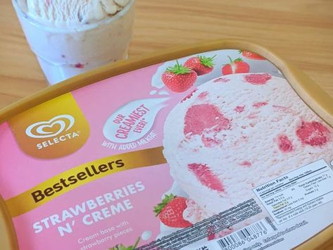 Nope. This is not your regular strawberry ice cream.  (adsbygoogle = window.adsbygoogle || []).push({}); Selecta Philippines in June has released their newest product - Bestseller Strawberries N' Creme! This new ice cream flavor is made of a plain cream base with strawberry bits in it. If you love combining condensed milk or evaporated milk with strawberries, you'll surely enjoy Selecta's ice cream version of these milky-sweet combos.Strawberry lovers like me will definitely enjoy this Selecta Ice Cream Philippines, Selecta Ice Cream, Ice Cream Delivery, Strawberry Things, Hershey Cookies, Ice Cream Flavor, Popular Snacks, Cookies N Cream Cookies, Cream Base