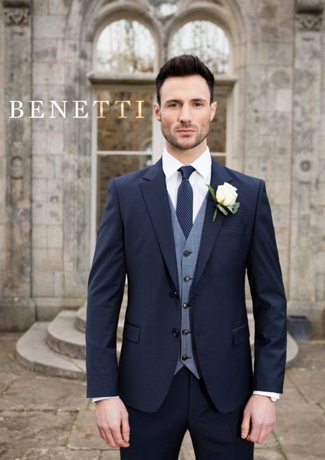 Wedding Suits Men Blue, Navy Suit Wedding, Groom And Groomsmen Suits, Wedding Tux, Mens Wedding Attire, Groom Wedding Attire, Blue Suit Men, Blue Suit Wedding, Wedding Outfit Men