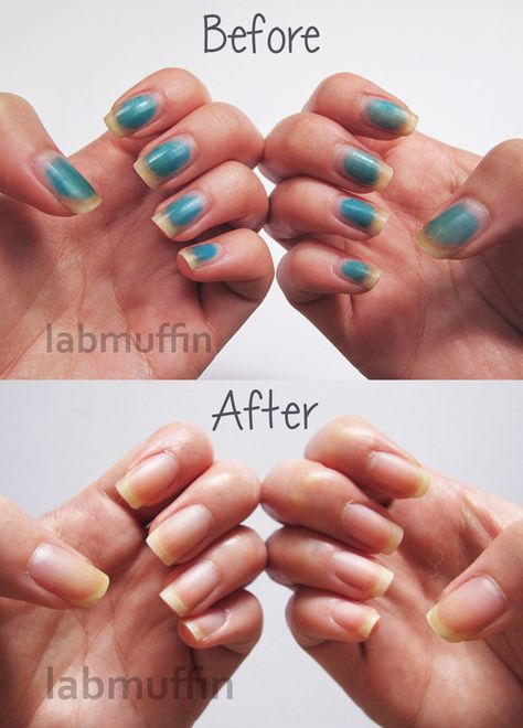 Damn You Stained Nails! Pt 2: How to remove stains | Lab Muffin Beauty Science Stained Nails, Remove Nail Polish, Nail Polish Stain, Beauty Science, Remove Stains, Painted Nail Art, Jamberry Nail Wraps, Stain Removal, Jamberry Nails