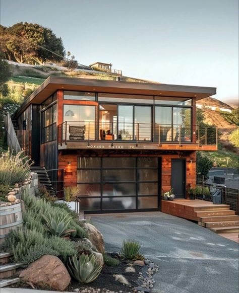 Spacious Balcony, Swedish Architecture, Room Above Garage, Cottage Tiny House, Steel Building Homes, Loft House Design, Beautiful Cabins, Evening Sun, Swedish Style