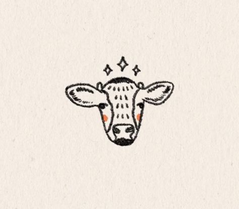 Minimalist Cow Tattoo, Folk Animal Tattoo, Cow Flash Tattoo, Line Cow Tattoo, Western Cat Tattoo, Cow Tatoos, Traditional Folk Tattoo, Cow Tattoo, Ear Tattoo Ideas