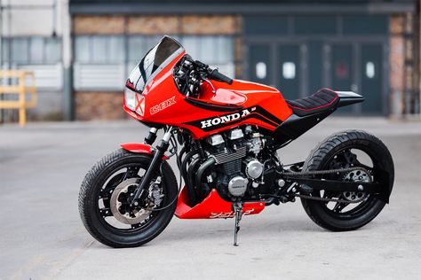 Custom 1986 Honda CBX750 by AMP Motorcycles Honda Cbx750, Cb 750 Cafe Racer, Soichiro Honda, Honda Cbx, Triumph Bobber, Triumph Thruxton, Specialized Bikes, Cb 750, Ducati Panigale