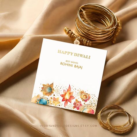 Diwali Puja, Flowers Rangoli, Label Printable, Edit Font, Rangoli Borders, Indian Gifts, Rangoli Border, Wedding Favor Bags, Diwali Gifts