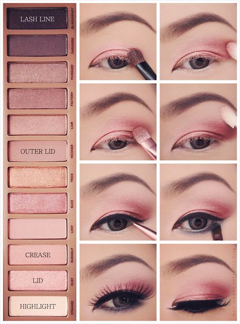 Naked 3 palette. Gorgeous look, although I could never pull it off, since pink eyeshadow makes me look dead.