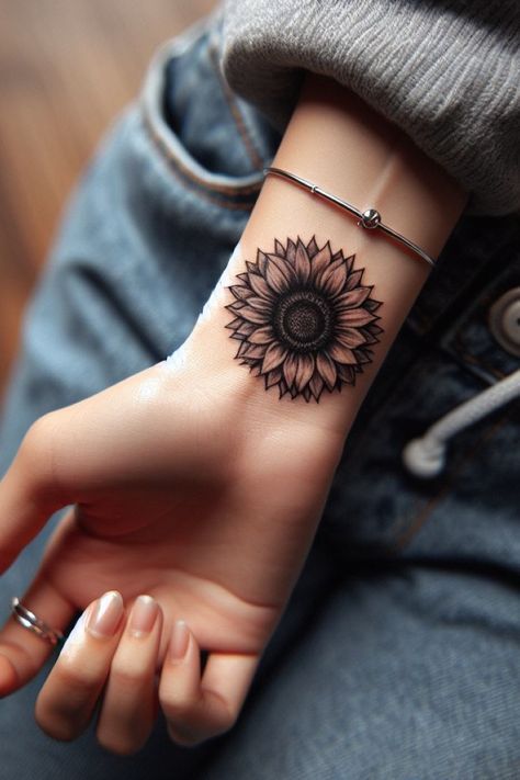 Mini Sunflower Tattoo, Tattoo Ideas Women Arm, Tattoos Men Shoulder, Shoulder Tattoos Men, Arm Tattoos Women, Tattoos Women Arm, Men Shoulder Tattoo, Female Arm Tattoos, Arm Tattoo Ideas Female