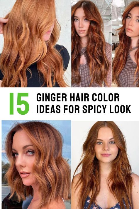 Ginger Spice Hair Color, Ginger Hair Color Ideas, Strawberry Blonde Hair Ideas, Dark Ginger Hair, Dark Strawberry Blonde, Color Safe Shampoo, Large Curls, Girls Short Haircuts, Ginger Hair Color