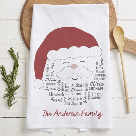 Personalization Mall Christmas Tea Towels, Tea Towels Diy, Kitchen Christmas Gifts, Personalization Mall, Unique Stocking Stuffers, Christmas Tea, Grandma Gift, Personalised Blankets, Name Gifts