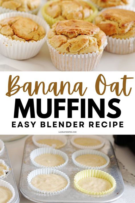 banana oat muffins Oatmeal Muffins Quick Oats, Healthy Banana Oat Muffins, Banana Breakfast Muffins, Banana Oat Muffins Healthy, Homemade Muffins Recipe, Healthy Scones, Quick And Healthy Breakfast, Banana Oatmeal Muffins, Banana Oat Muffins