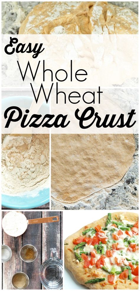 Easy Whole Wheat Pizza Crust! This is a great easy recipe for healthy homemade pizza crust.  It's easier than you think Whole Wheat Pizza Crust Recipe, Whole Wheat Pizza Dough Recipe, Spring Pizza, Berry Pizza, Whole Wheat Pizza Crust, Wheat Pizza Crust, Wheat Pizza Dough Recipe, Healthy Homemade Pizza, Healthy Pizza Crust