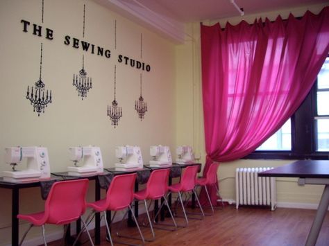 Decorating on a Budget: Talking Sewing with Denise Wild Sewing Spaces, Fashion Designer Studio, Sewing Room Design, Home Staging Tips, Sewing School, Sewing Workshop, Sewing Class, Sewing Rooms, Sewing Studio