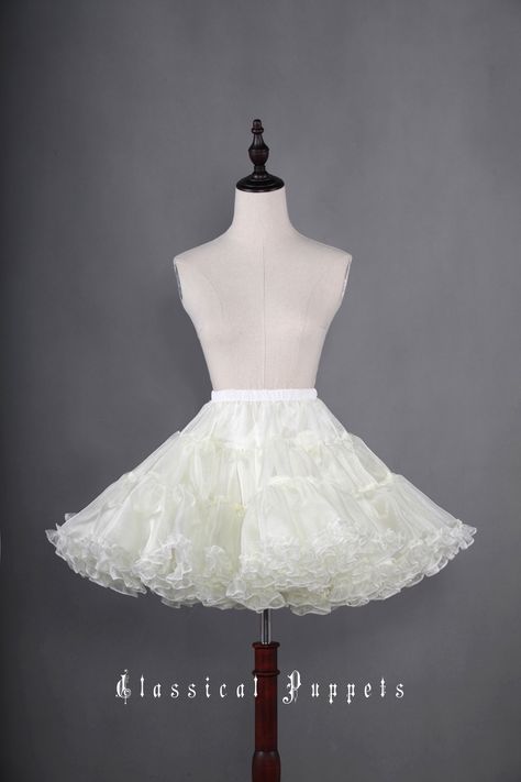 Classical Puppets Gauze Super Puffy A-line Shaped Lolita Petticoat Tulle Petticoat, Curated Outfit, Panty Girdle, Puffy Skirt, Bodice Pattern, Must Buy, March 17th, Lolita Dress, White Outfits