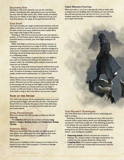 Void Walker, Dnd Resources, Homebrew Classes, Dnd Paladin, Dnd Memes, Dnd Homebrew, D D Classes, Create Your Own Adventure, Dnd Classes