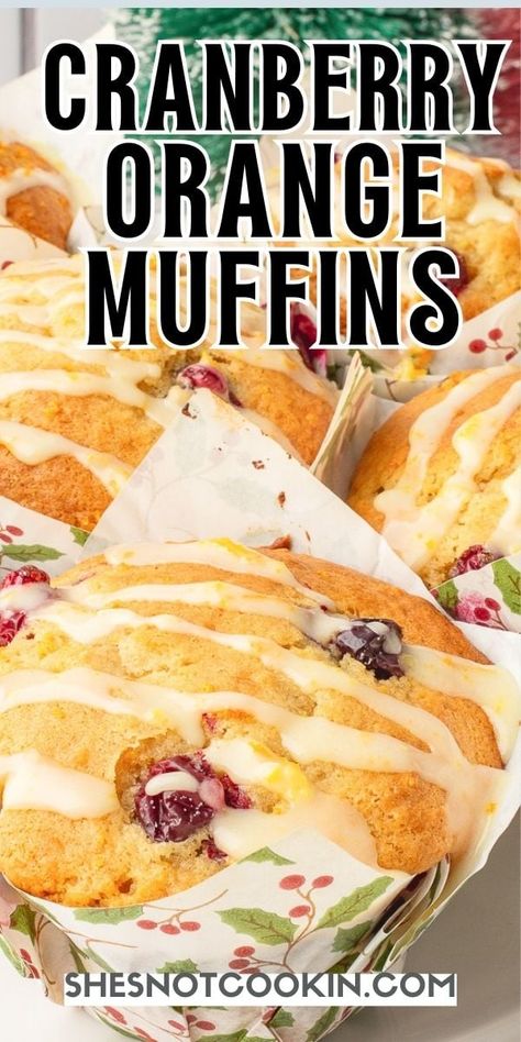 These jumbo Cranberry Orange Muffins would be perfect for a holiday breakfast. You can also make them smaller in a 12-cup muffin tin - enjoy! Muffins With Sour Cream, Cranberry Orange Muffin Recipe, Cranberry Recipes Muffins, Orange Muffin Recipe, Pecan Muffins, Cranberry Orange Scones, Blueberry Banana Bread, Cranberry Orange Muffins, Orange Muffins