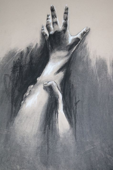 This piece of art speaks about the suffering of refugees as they strive to live in other places because they can't go back home. The hands are suggestive of the helplessness and fear that they feel on a daily basis.